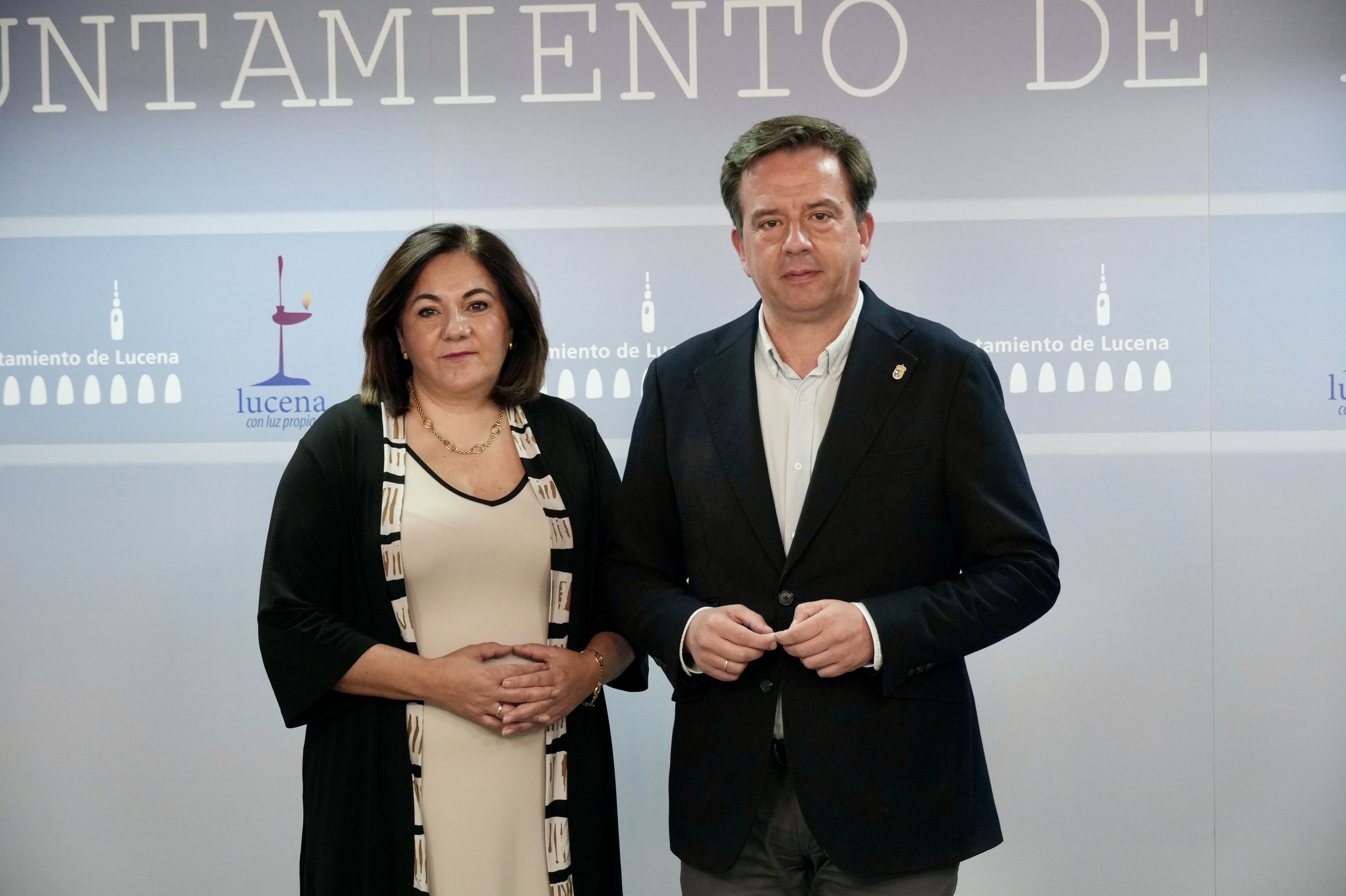 Maria de la O Redondo y Aurelio Fernández durante la rueda de prensa Maria de la O Redondo y Aurelio Fernández durante la rueda de prensa