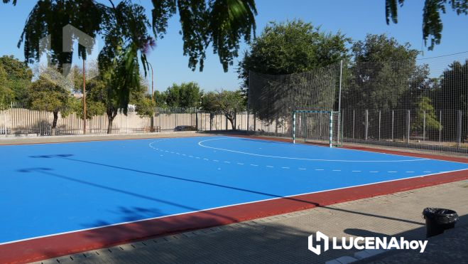 Pista polivalente 1 de la Ciudad Deportiva, tras la reciente actuación de mejora del piso y pintado