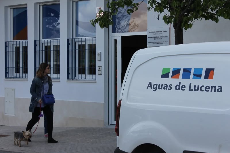 Una imagen de archivo de la sede de la empresa municipal Aguas de Lucena.
