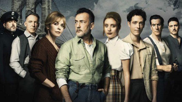 Elenco de actores de la obra "Panorama desde el puente", encabezado por María Adánez y José Luis García-Pérez