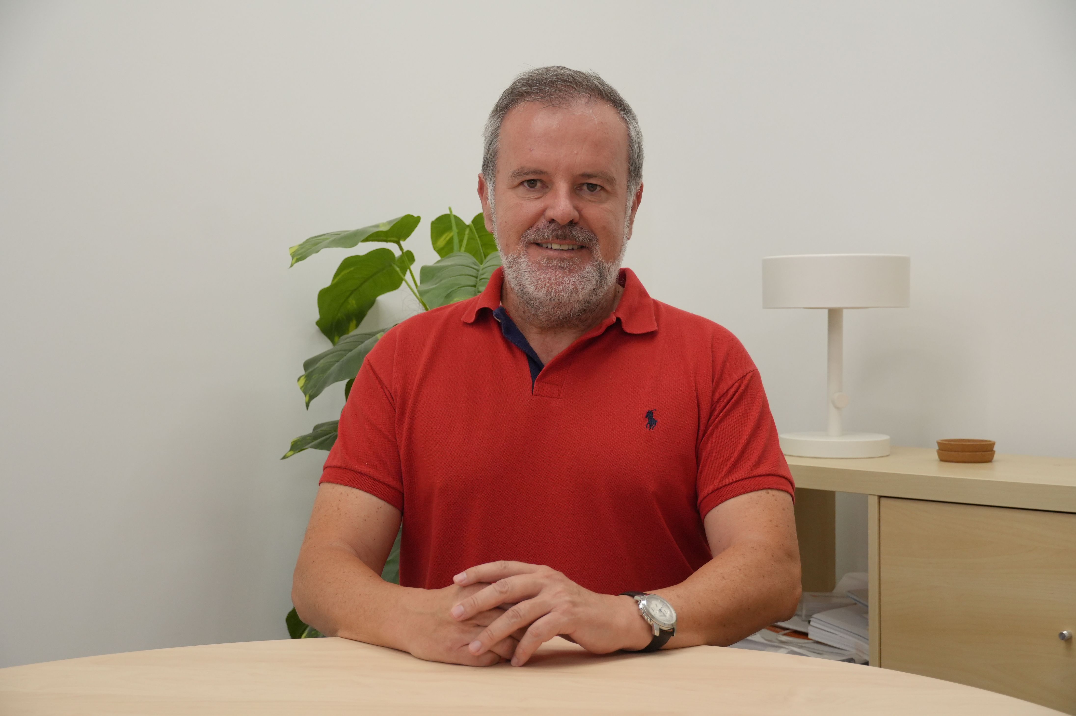 Francisco Algar, durante una entrevista en la redacción de nuestro periódico
