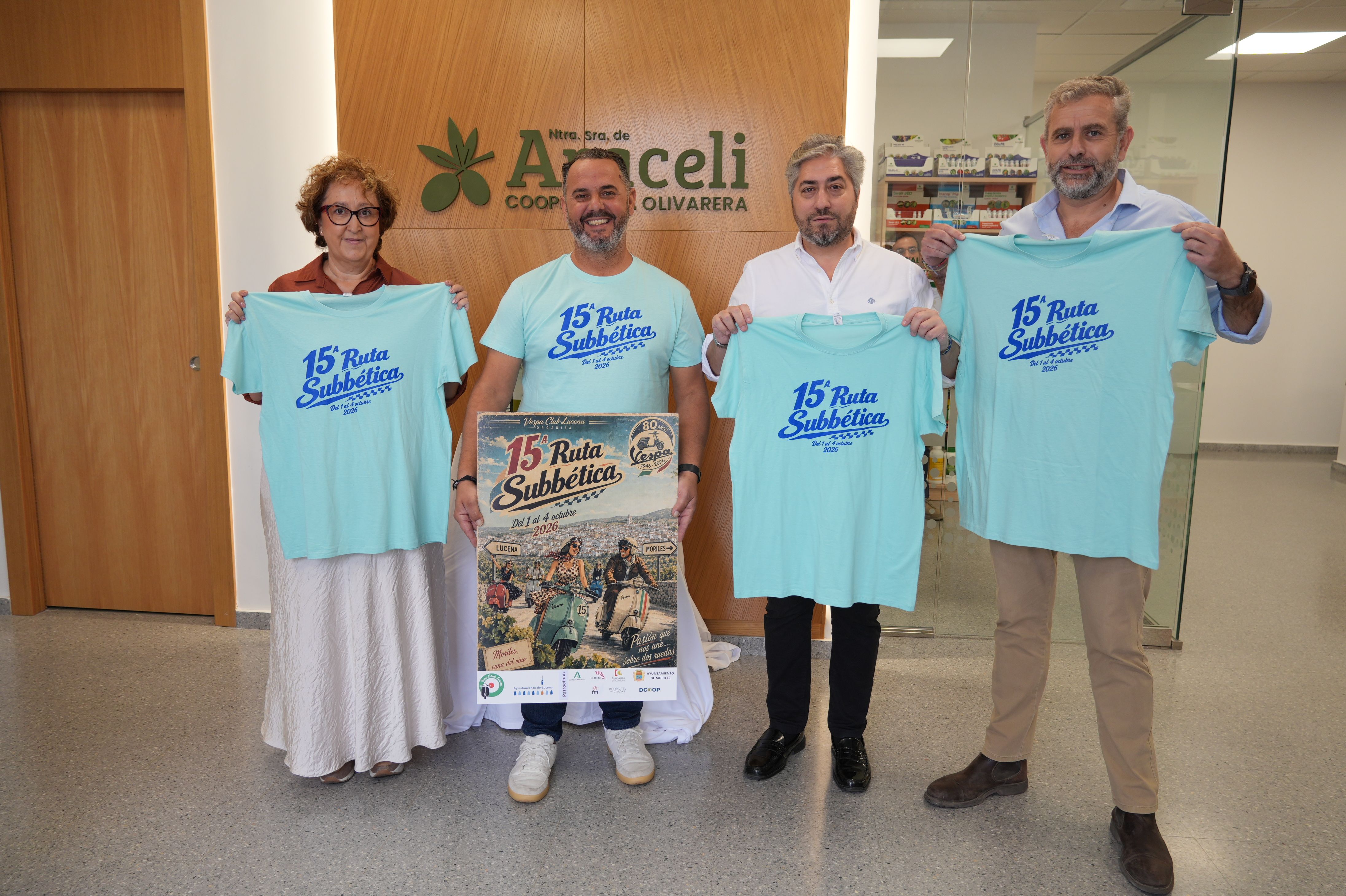 Presentación de la XV Ruta Subbética en Vespa