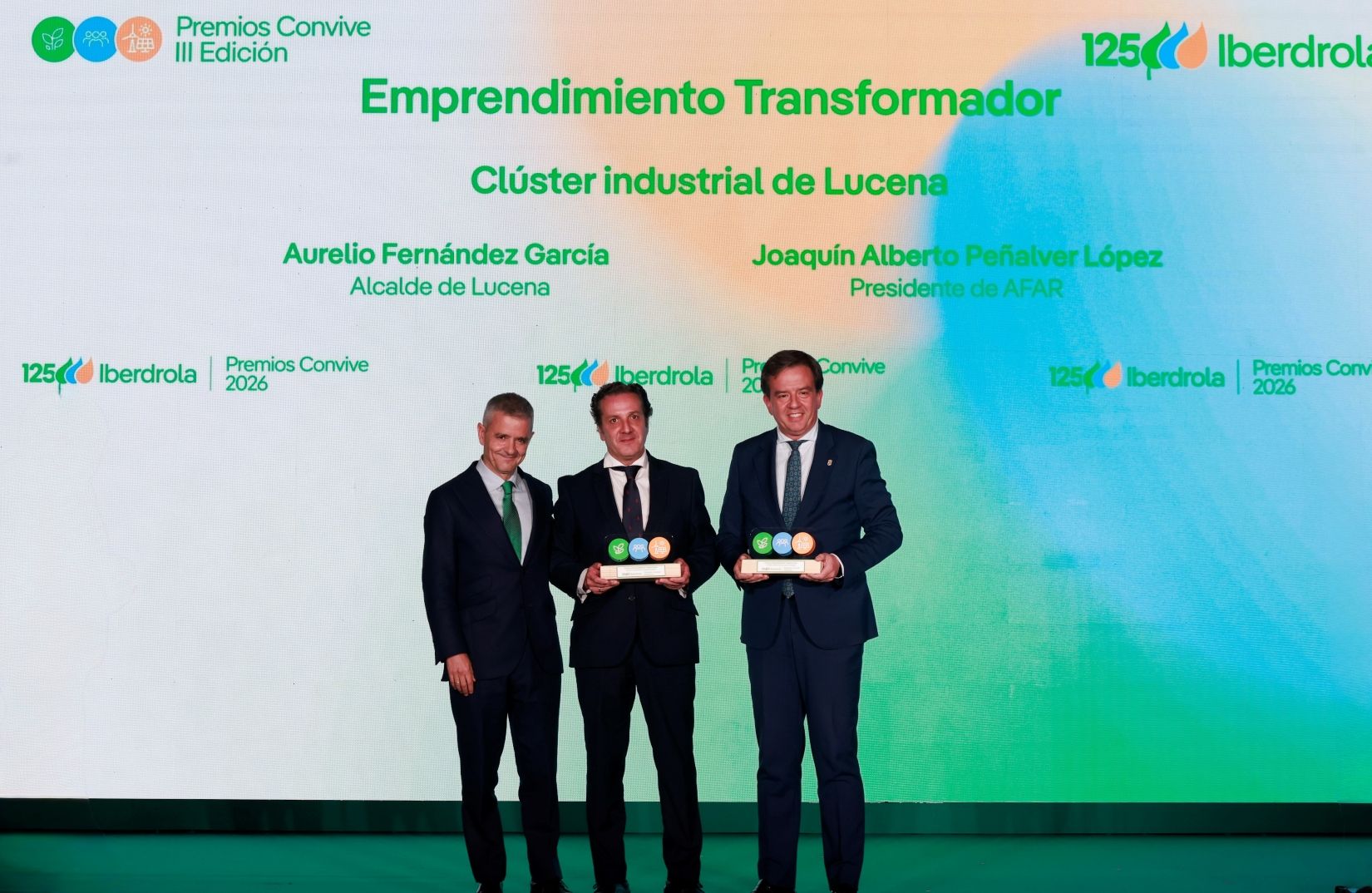 Entrega del premio al Ayuntamiento de Lucena y AFAR (Asociación de Fabricantes Andaluces de Refrigeración)