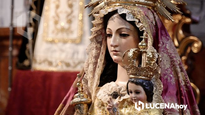 Virgen del Rosario tras la restauración Virgen del Rosario tras la restauración