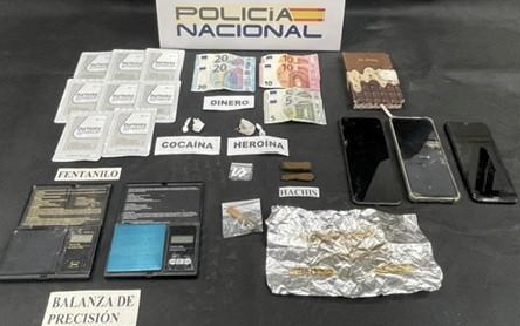 Imagen de parte del material incautado en una de las operaciones. Foto: Policía Nacional