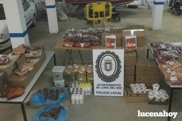  Alimentos intervenidos en la localidad sevillana de Lora del Río 