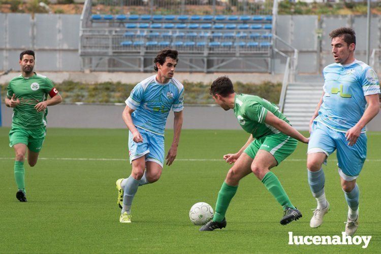  Miguel Sanz y Marcos Pérez en un partido del Ciudad de Lucena de esta temporada. ARCHIVO/SERGIO RODRÍGUEZ 