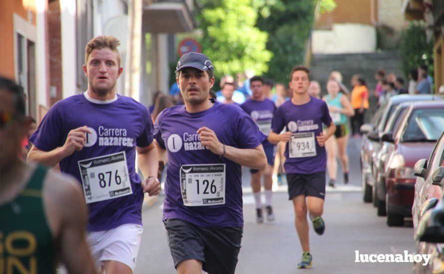 Galería 1: Una marea morada toma las calles de Lucena en la I Carrera Nazarena. Fotos de Jesús Ruiz Jiménez