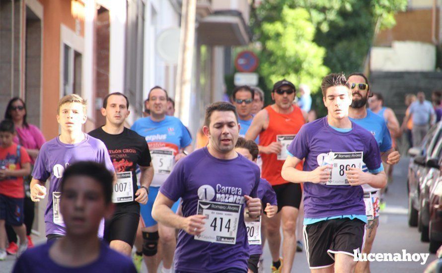 Galería 1: Una marea morada toma las calles de Lucena en la I Carrera Nazarena. Fotos de Jesús Ruiz Jiménez