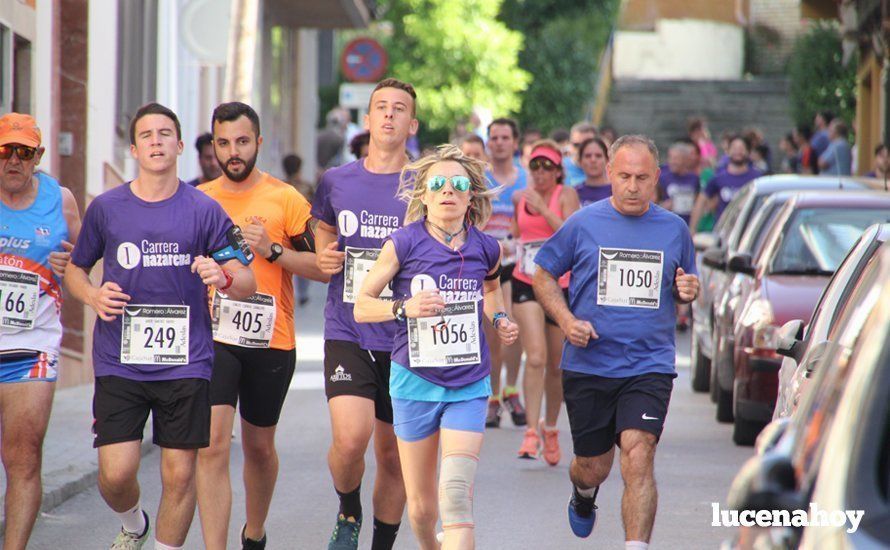 Galería 1: Una marea morada toma las calles de Lucena en la I Carrera Nazarena. Fotos de Jesús Ruiz Jiménez