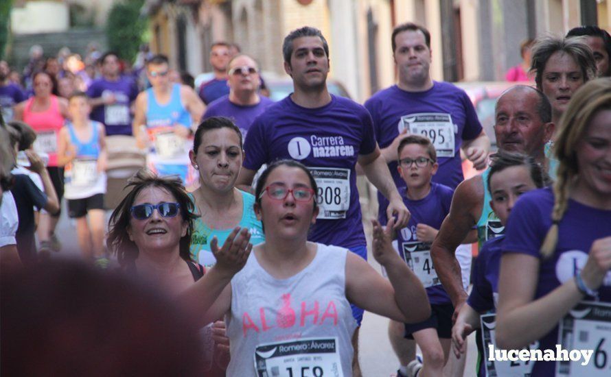 Galería 1: Una marea morada toma las calles de Lucena en la I Carrera Nazarena. Fotos de Jesús Ruiz Jiménez