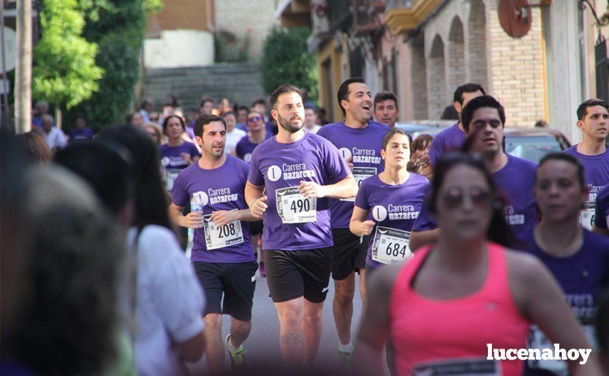 Galería 1: Una marea morada toma las calles de Lucena en la I Carrera Nazarena. Fotos de Jesús Ruiz Jiménez