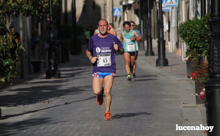 Galería 1: Una marea morada toma las calles de Lucena en la I Carrera Nazarena. Fotos de Jesús Ruiz Jiménez