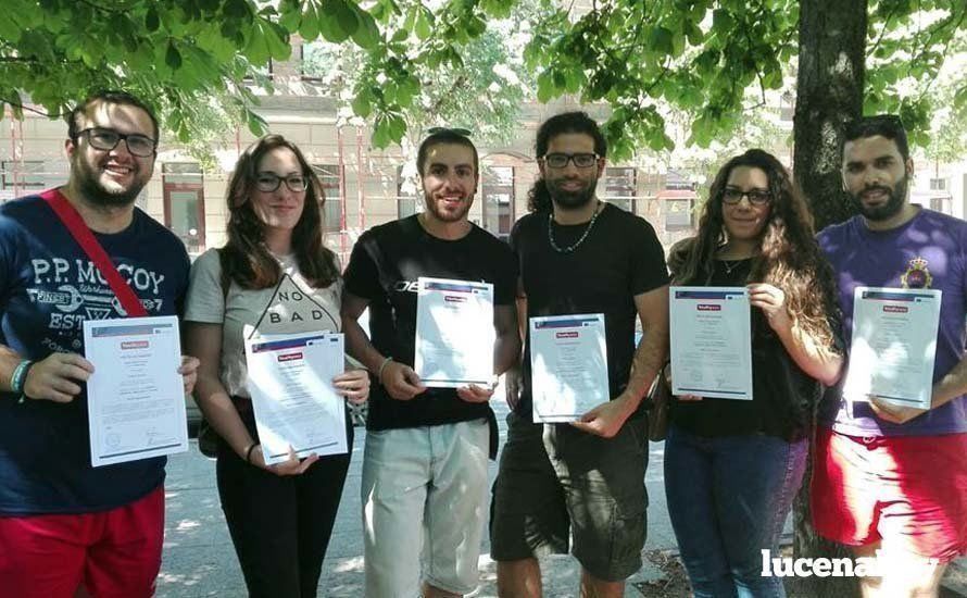  Algunos de los jóvenes locales que han viajado a países europeos con el programa Erasmus Plus. 