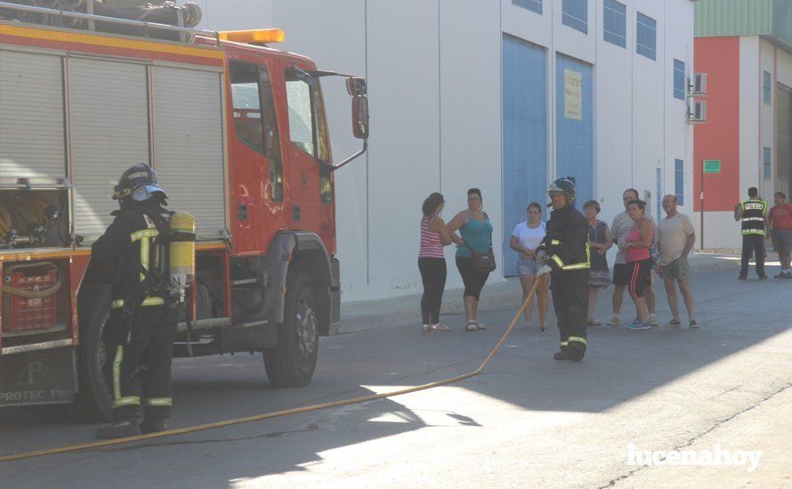 Galería: Un incendio calcina una nave dedicada a la fabricación de muebles