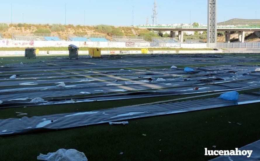  Estadio Ciudad de Lucena, a última hora de la tarde de este martes. 