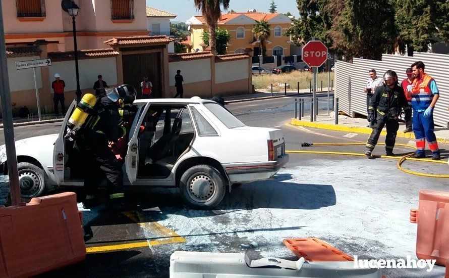  Un momento del simulacro en el hospital de Cabra 