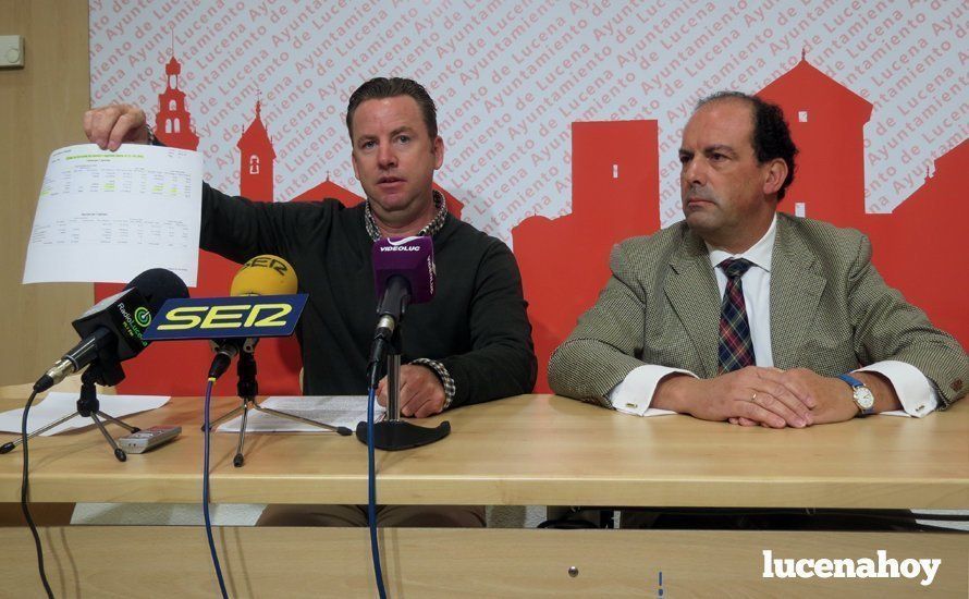  Francisco Aguilar y Paco Huertas, durante la rueda de prensa de este miércoles. 