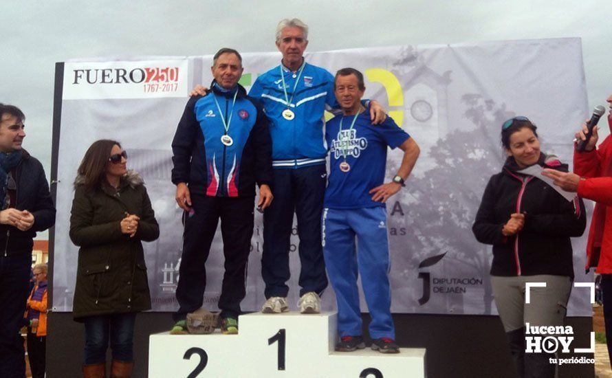  Manuel Lara Buendía, en el primer lugar del podio del Campeonato de Andalucía de Campo a Través. 