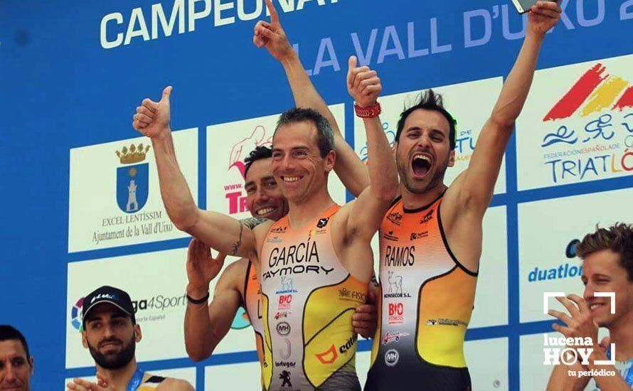  Cristóbal García Guillén, en el podio del Campeonato de España de Castellón. 