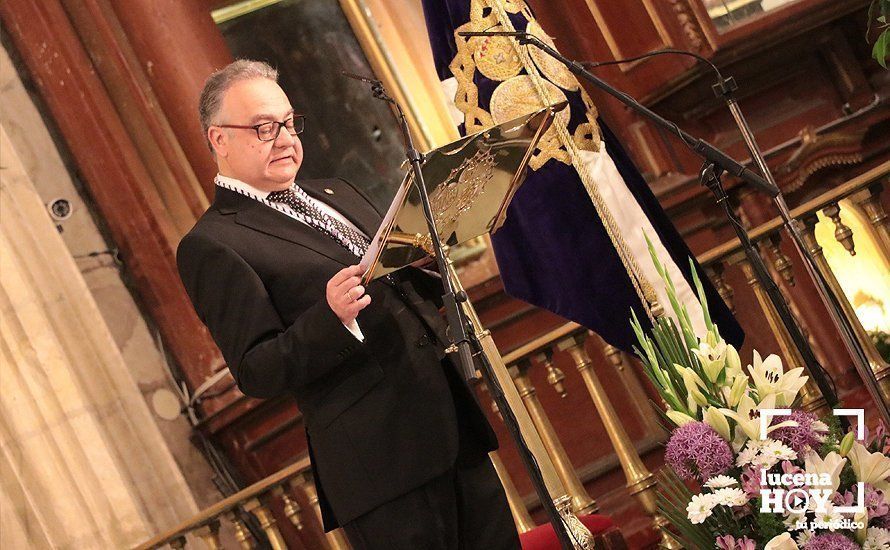 GALERÍA Y CRÓNICA: Francisco Javier Reyes proclama por Semana Santa su amor a Lucena y a la santería, una tradición inimitable