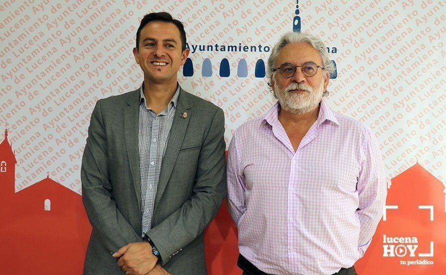  El concejal de Innovación, Manuel Lara, y el mentor residente del proyecto, Agustín Galiana 