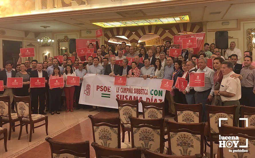  Afiliados socialistas participantes en el encuentro de apoyo a Susana Díaz de ayer en Lucena 
