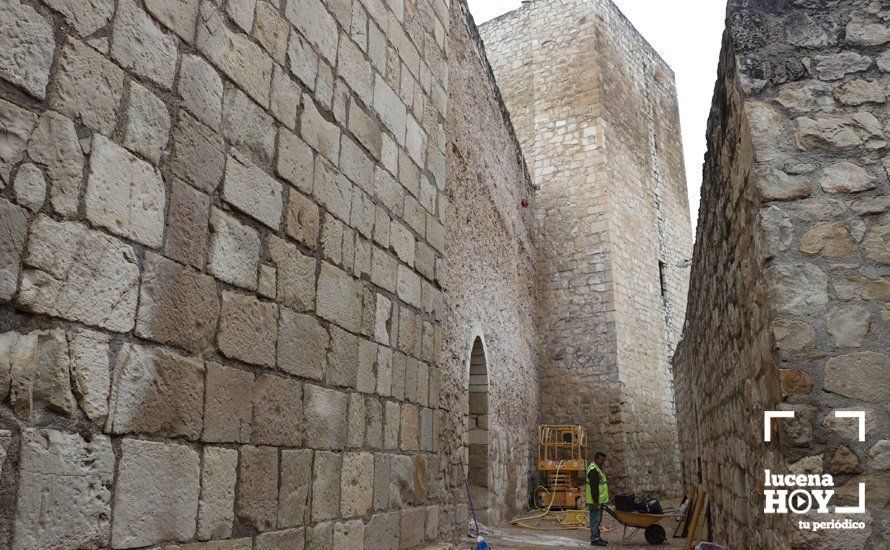  Trabajos de consolidación del muro norte del Castillo de Lucena 