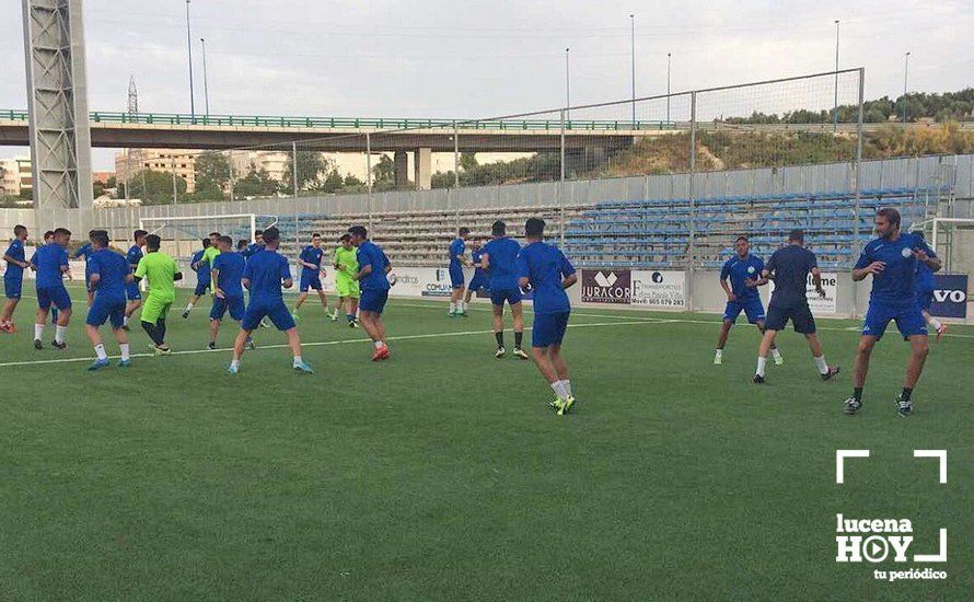  Entrenamiento del nuevo Ciudad de Lucena, que mañana se presenta ante su afición 