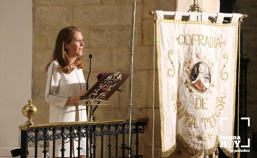 GALERÍA: La arquitecta lucentina Sierra Ciriza Gutiérrez protagoniza el pregón de Santa Teresa, con el amor como hilo conductor