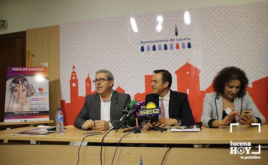  Antonio Rabasco, Manuel Lara y Pepa Romero en la presentación de Feven. 