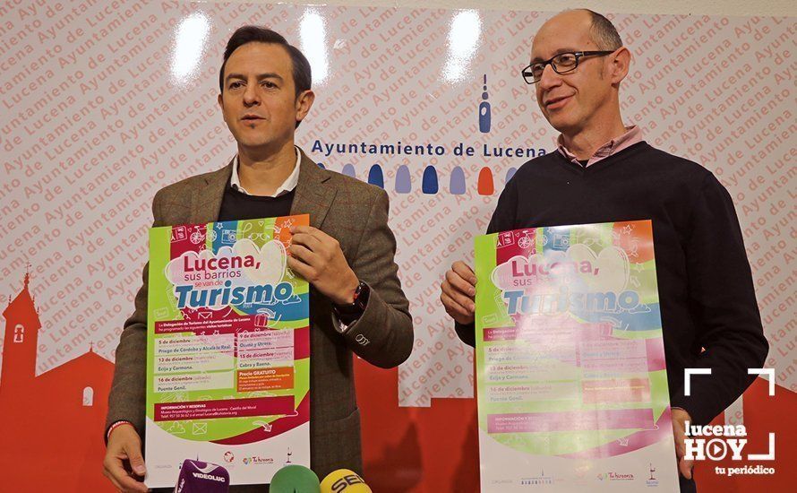  Manuel Lara, edil de Turismo, y José Antonio García, durante la presentación del programa 