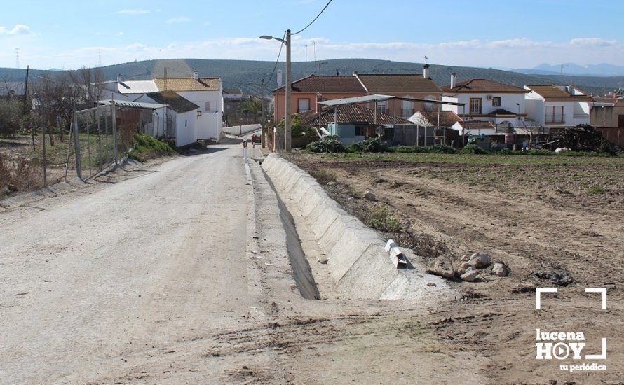 Obras de canalización de escorrentías en Las Navas