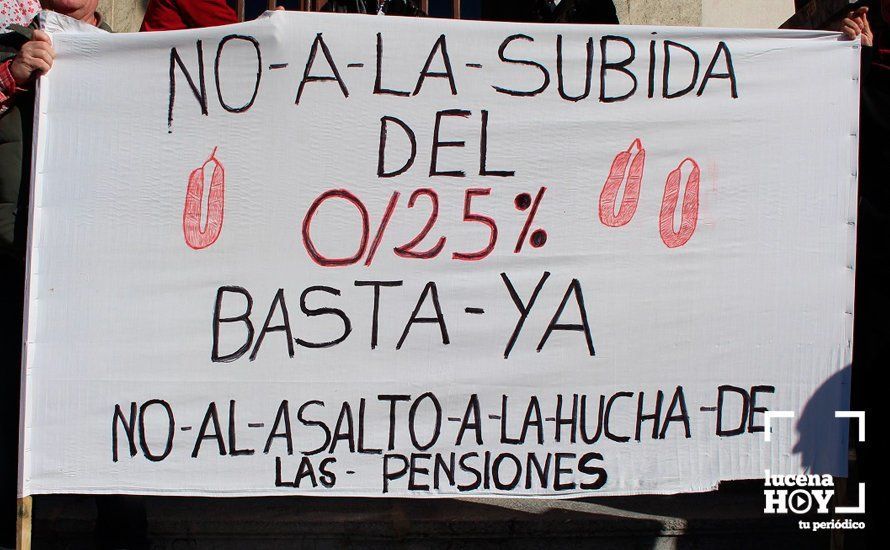  Pancarta en una de las concentraciones por unas pensiones dignas celebradas en el pasado mes de febrero en España 