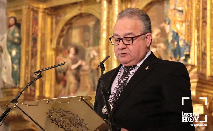 GALERÍA: José Luis Roldán del Valle abre con su pregón el pórtico de la Semana Santa de Lucena GALERÍA: José Luis Roldán del Valle abre con su pregón el pórtico de la Semana Santa de Lucena