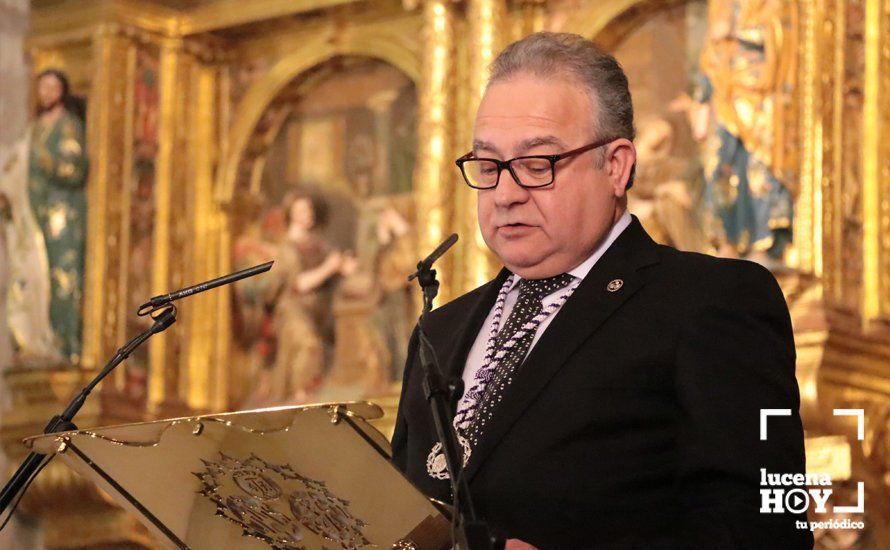 GALERÍA: José Luis Roldán del Valle abre con su pregón el pórtico de la Semana Santa de Lucena