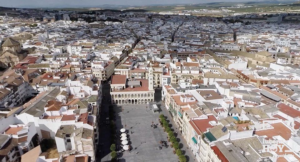 Ayuntamiento de Lucena. Vista ae?rea del casco urbano