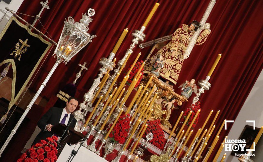 GALERÍA: Mario Cortés traza un mágico paseo por el Viernes Santo de Lucena en su Pregón a Ntro. Padre Jesús Nazareno