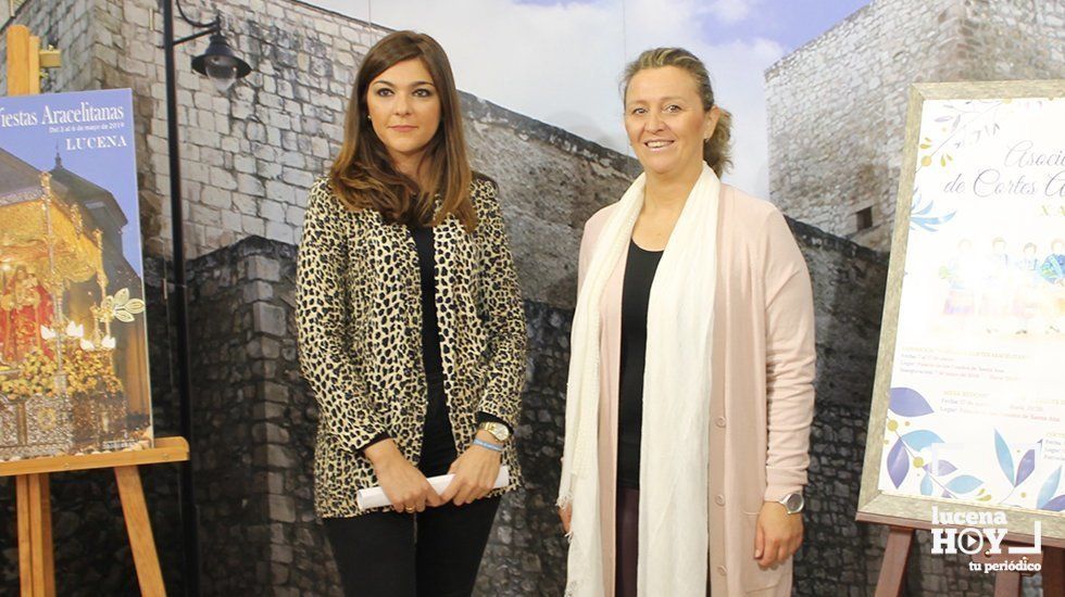  Araceli Aguilar y Mar Morales durante la presentación de los actos 