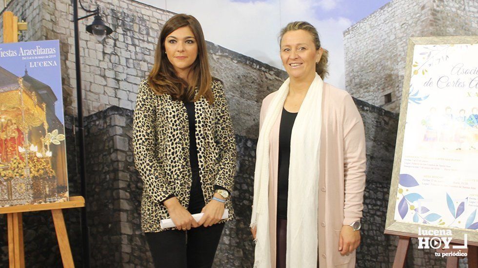  Araceli Aguilar y Mar Morales durante la presentación de los actos 