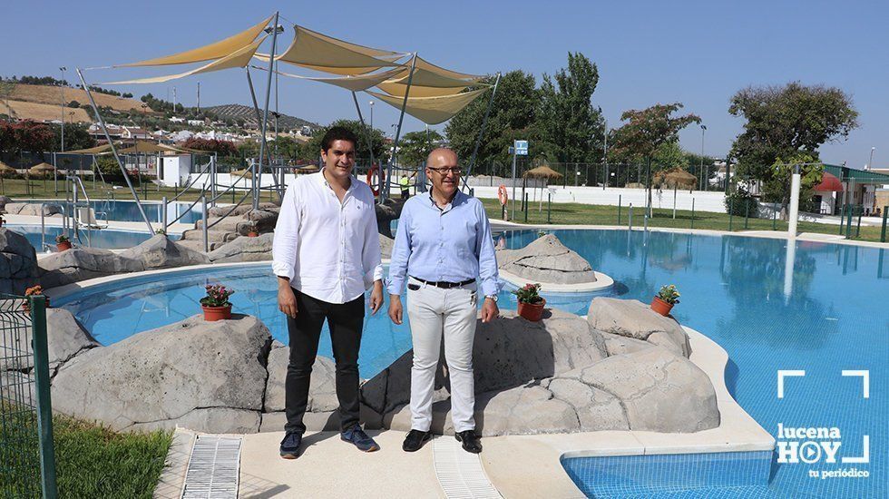  Alberto Lora y Lucas Gómez en ls piscinas de Lucena 
