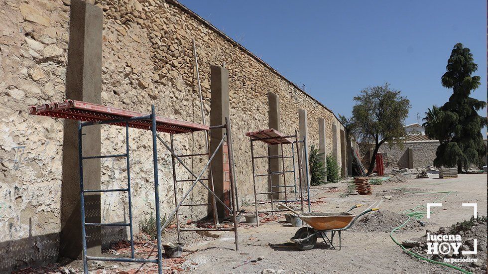  Zona interior del muro del Carmen en la que se trabaja en estos últimos días 