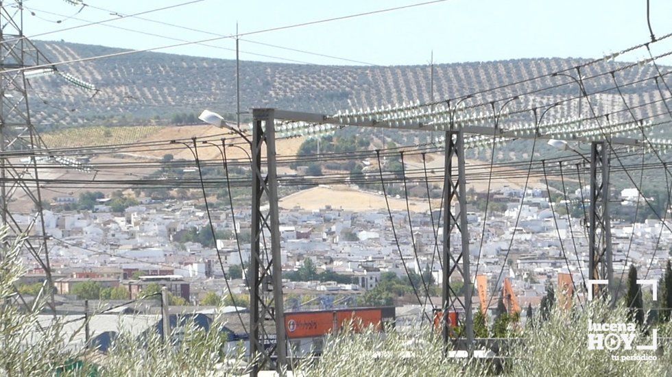  Tendidos eléctricos en la subestación de Lucena 