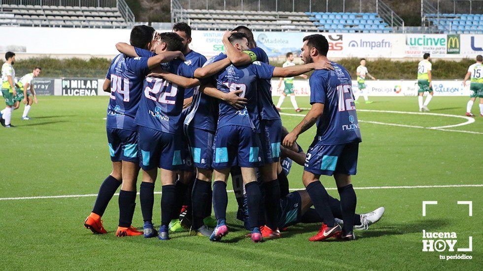  Los jugadores del Lucecor celebran un gol en su partido frente al Priego. Archivo 