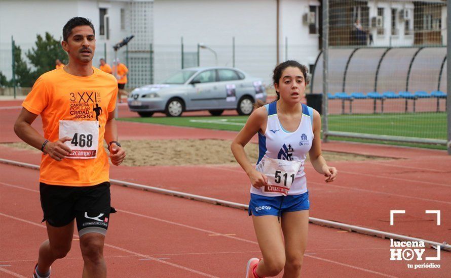 GALERÍA II: XXI Carrera Popular de Lucena / Línea de meta y podios de la prueba absoluta