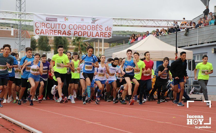 GALERÍA III: XXI Carrera Popular Ciudad de Lucena: Categorías Juvenil, Cadete e Infantil