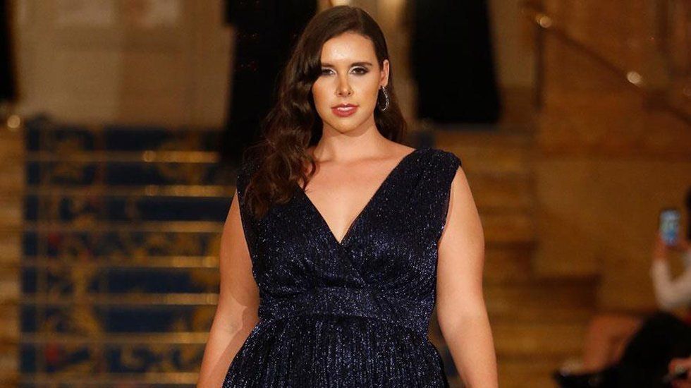  Marta Ventura en uno de los pases de moda del certamen. Foto: Curvy Fashion Model 2019 