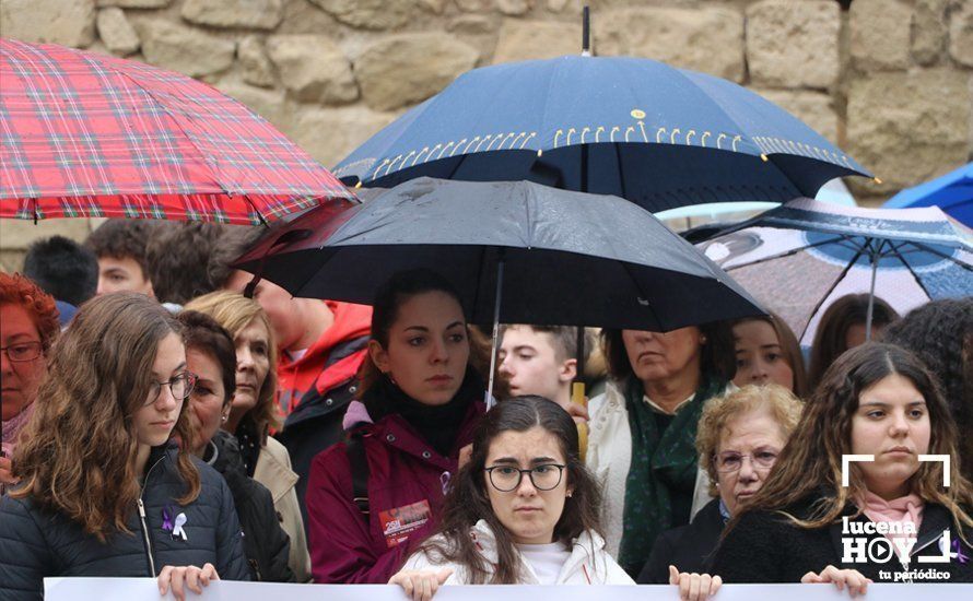 GALERÍA: Numerosos alumnos de institutos lucentinos se suman al paro silencioso contra la violencia machista