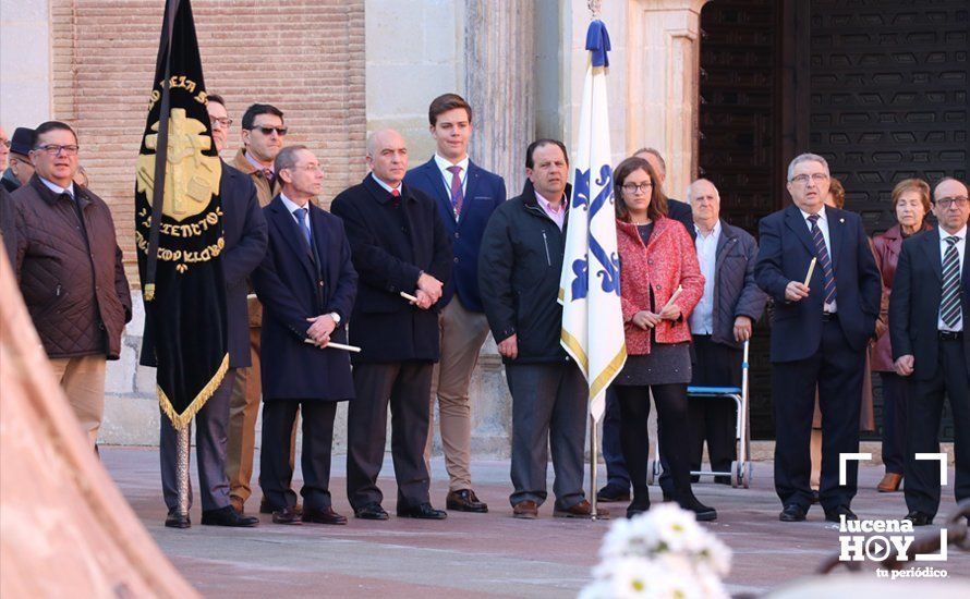 GALERÍA: Las imágenes de la Procesión de Estandartes de la Agrupación de Cofradías ante el monumento a la Inmaculada Concepción