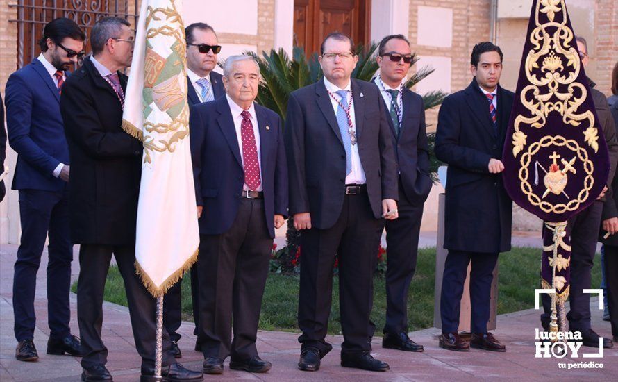 GALERÍA: Las imágenes de la Procesión de Estandartes de la Agrupación de Cofradías ante el monumento a la Inmaculada Concepción